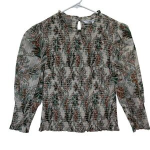 Veronica Beard Kali Smocked Floral Top
Size S